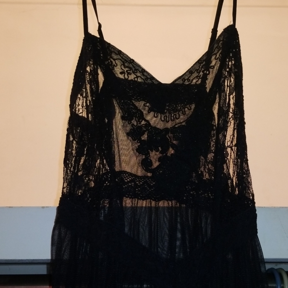 Maxi Lace Sheer Dress